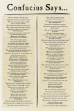 Confucius Says Poster