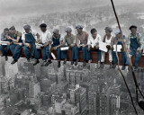 Lunch on a Skyscraper - Colour Poster