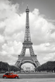 Paris - Red Car Poster