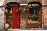 Bicycle Parked Outside Historic Food Store, Siena, Tuscany, Italy Affiches
