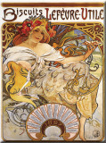 Galletas Lefevre Utile Cartel de chapa