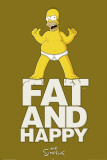 Simpsons - Fat And Happy Poster