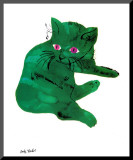 Gato Verde, c.1956 Impressão montada por Andy Warhol Gato Verde, c.1956 Impressão montada por Andy Warhol