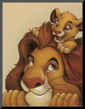 Simba and Mufasa: My Father, My Friend Mounted Print
