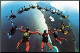 Teamwork: Skydivers II Mounted Print