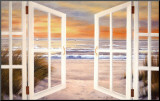 Sunset Beach Mounted Print by Diane Romanello