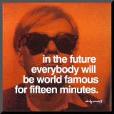 Fifteen Minutes Mounted Print by Andy Warhol