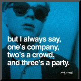 Three's a Party Mounted Print by Andy Warhol