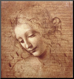 Female Head (La Scapigliata), c.1508 Mounted Print by Leonardo da Vinci 