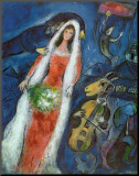 La mariée Affiche montée par Marc Chagall