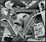 Relativity Mounted Print by M. C. Escher