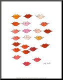 Lips Mounted Print by Andy Warhol
