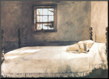 Master Bedroom Mounted Print by Andrew Wyeth