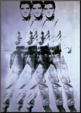 Triple Elvis, 1963 Lámina montada en tabla por Andy Warhol