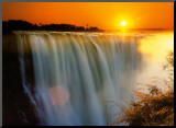Victoria Falls - Zimbabwe Mounted Print by Roger De La Harpe