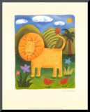 Leo the Lion Mounted Print by Sophie Harding