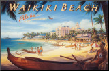 Waikiki Beach Mounted Print by Kerne Erickson