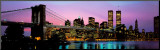 Brooklyn Bridge and New York City Skyline Mounted Print by Richard Sisk