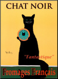 Chat Noir Mounted Print by Ken Bailey