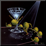 Even Dirtier Martini Mounted Print by Michael Godard