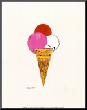 Ice Cream Dessert, c.1959 (Red, Pink and White) Mounted Print by Andy Warhol