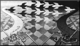 Day and Night Mounted Print by M. C. Escher