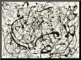 N.º 14 (gris) Lámina montada en tabla por Jackson Pollock