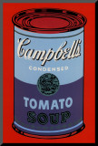Campbell's Soup Can, 1965 (Blue and Purple) Mounted Print by Andy Warhol