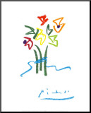Evening Flowers Mounted Print by Pablo Picasso