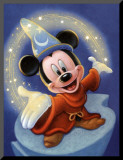 Sorcerer Mickey: Fantasia Magic Mounted Print by Walt Disney