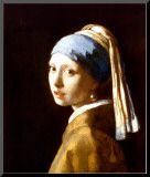 Girl with a Pearl Earring Mounted Print by Jan Vermeer
