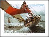 Velsheda Mounted Print by Philip Plisson