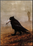 Krahe Mounted Print by Rudi Hurzlmeier