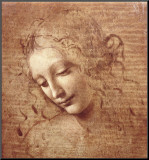 Female Head (La Scapigliata), c.1508 Mounted Print by Leonardo da Vinci 