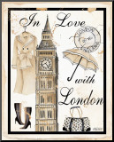In Love with London Mounted Print by Kathy Hatch