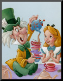 Alice and the Mad Hatter, Celebration in Wonderland Mounted Print by Walt Disney