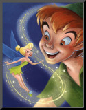 Tinker Bell and Peter Pan: A Touch of Magic Mounted Print