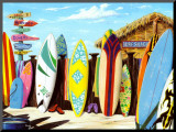 Surf Shack Mounted Print by Scott Westmoreland