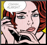 Ohhh...Alright..., 1964 Mounted Print by Roy Lichtenstein