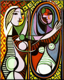 Girl Before a Mirror, c.1932 Mounted Print by Pablo Picasso