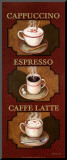Coffee Triptych Mounted Print by Debra Lake