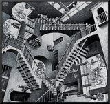 Relativity Mounted Print by M. C. Escher