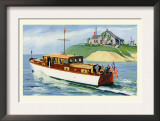 Mathews 46' Enclosed Bridge Deck Cruiser Print by Douglas Donald