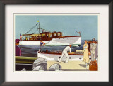 48 Foot and 45 Foot Twin Screw Cruisers Poster by Douglas Donald