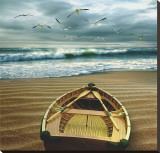 Pacific 6:00 am Stretched Canvas Print by Carlos Casamayor