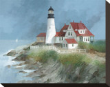 Portland Light, Maine Stretched Canvas Print by Albert Swayhoover