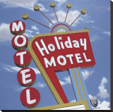 Holiday Motel Stretched Canvas Print by Anthony Ross