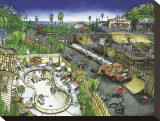 California Dreaming Stretched Canvas Print by BOGY (Aaron Bogushefsky) 