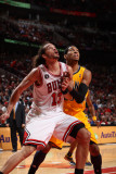 Indiana Pacers v Chicago Bulls - Game Five, Chicago, IL- April 26: Joakim Noah and Danny Granger Photographic Print