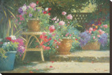Potted Flowers Stretched Canvas Print by Allan Myndzak